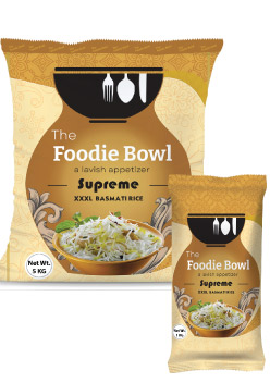 The Foodie Bowl Supreme, 1401 Long grain Basmati Rice
